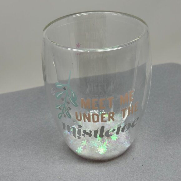 Meet Me Under the Mistletoe Double-Wall Stemless Glass – 10 oz | Slant - Picture 10 of 12